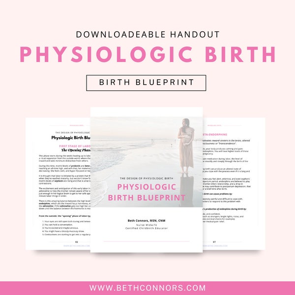 Preparation For Physiologic Childbirth For Pregnant Mom Physiology of Labor and Delivery Partner Support For Pregnancy Natural Birth Plan