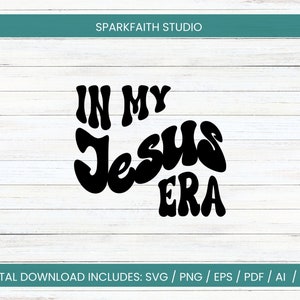 Retro Groovy, Jesus Era SVG, style vintage des années 70, Christian Design, png, Cut File, Tshirt Design, Hippie Vibe, Love Jesus, Téléchargement numérique