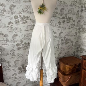 Antique Victorian Edwardian Bloomers: Eyelet Lace Pantaloons, Cottagecore Style