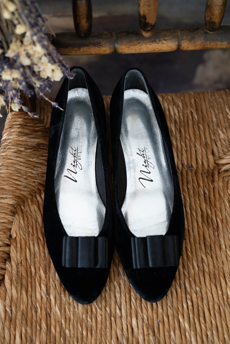 black velvet flats