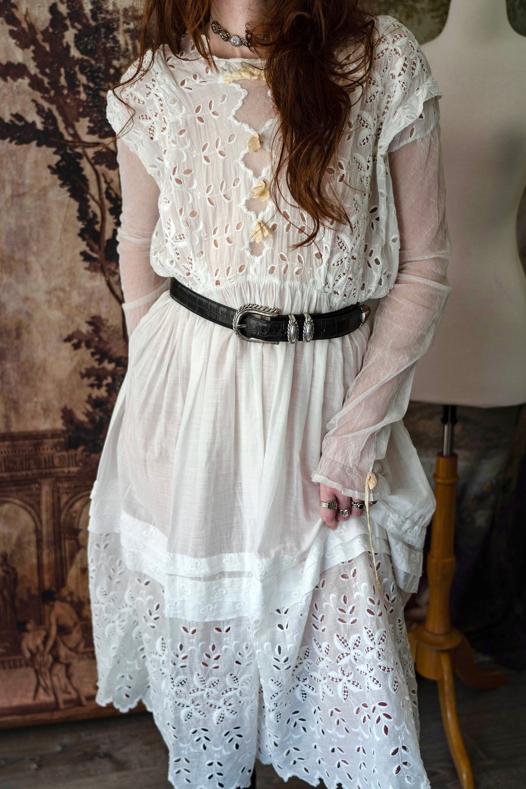 Ameri　EMBROIDERY SHEER COTTON DRESS Ameri（アメリ）の「EMBROIDERY SHEER COTTON DRESS（ワンピース