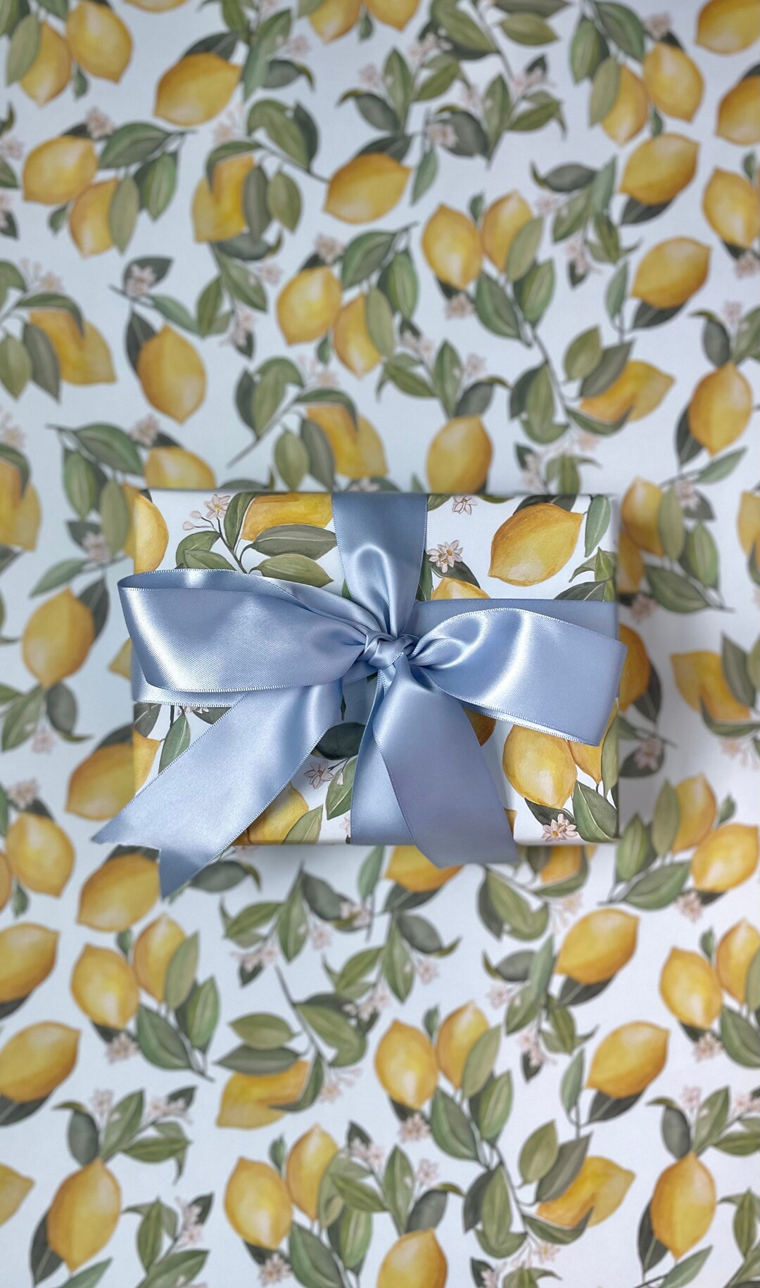 Lemon Wrapping Paper Etsy
