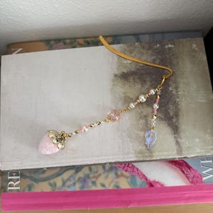 Marcapáginas con joyas "Fresa Amor", Booktok, para amantes de los libros, para niñas, regalo para amantes de los libros, regalo de Booktok, regalo para amantes de los libros