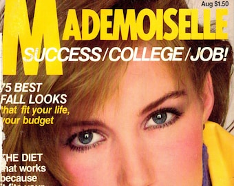 Mademoiselle Magazine - August 1980 - PDF Digital Download - 80s Fall Fashion -Jodie Foster - Preppy Fashion - College to Job - Makeovers