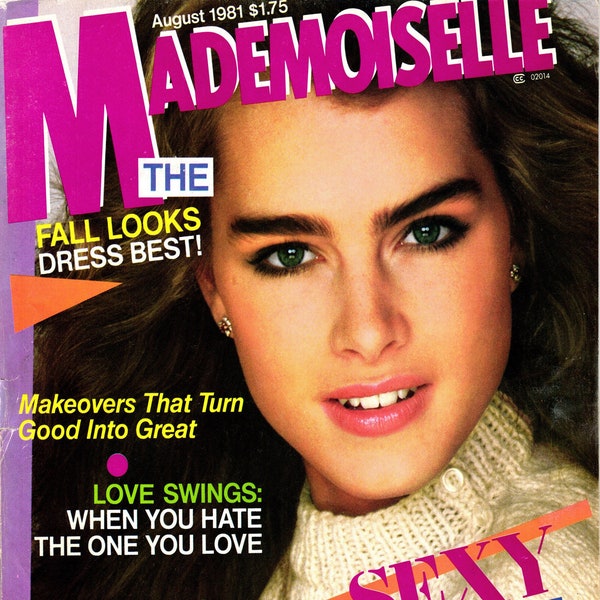 Mademoiselle Magazine - August 1981 - PDF Digital Download - Vintage Fall Fashion with Brooke Shields