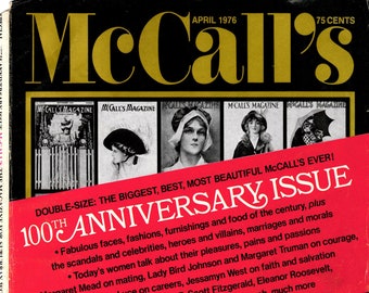 McCall's Magazine - April 1976 - PDF Magazine Digital Download - Vintage Women's Magazine - 100th Anniversary Issue