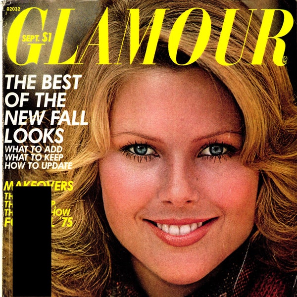 Glamour Magazine - September 1975 - Vintage Fashion Magazine Digital PDF - Christie Brinkley on Cover