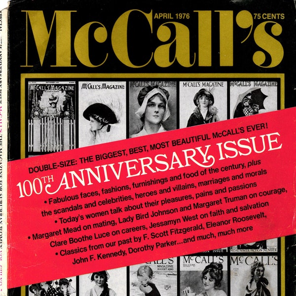 McCall's Magazine - April 1976 - PDF Magazine Digital Download - Vintage Women's Magazine - 100th Anniversary Issue