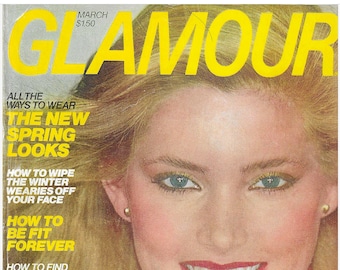 Glamour Magazine - March 1979 - Vintage Fashion Magazine Downloadable PDF - Christie Brinkley Cover