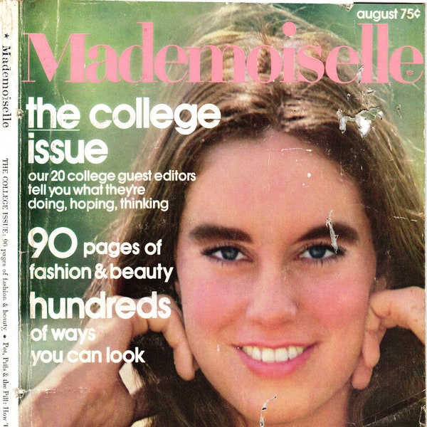 Mademoiselle Magazine - August 1971 - PDF Magazine Vintage Fashion Magazine - Guest Editor Issue Fall Fashion