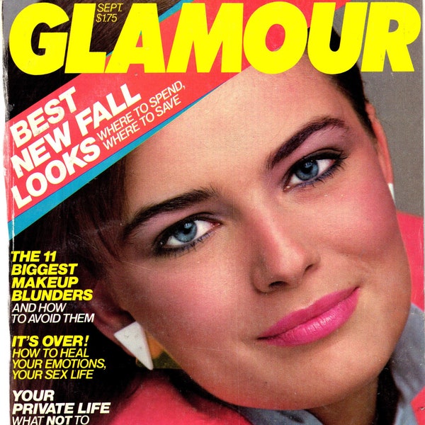 Glamour Magazine September 1983-PDF Magazine Digital Download - Paulina Porizkova, 80s Makeup Looks, Retro Ads, 80s Vintage Fall Fashion