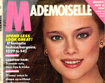 Mademoiselle Magazine - juin 1978 - téléchargement numérique du magazine PDF vintage - Lena Kansbod, Shelley Hack, vêtements d'été des années 70, coiffures des années 70