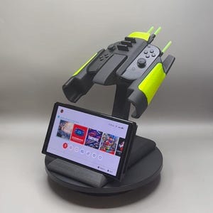 Spaceship JoyCon Grip with Detachable Stand And Game Card Holder
