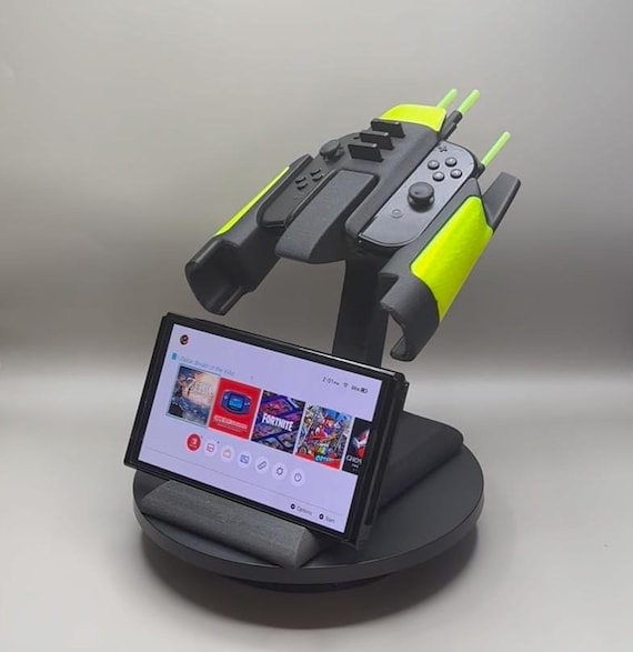 Spaceship JoyCon Grip with Detachable Stand And Game Card Holder