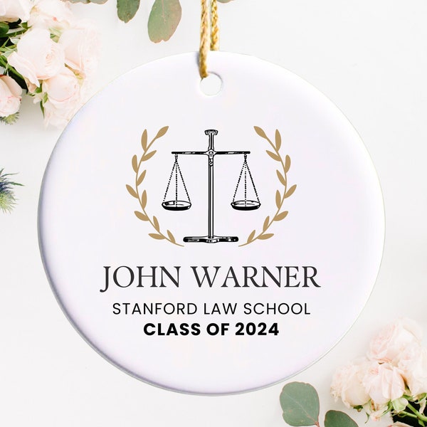 Lawyer Graduation Ornament, Lawyer Ornament, Lawyer Graduation Gift, Attorney Ornament, Law Student Gift, Class of 2024, Christmas Ornament