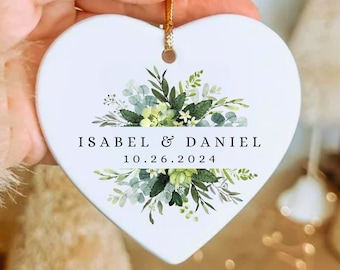 Engagement Ornament, Engagement Gift, First Christmas Engaged Ornament, Engagement Party Gifts, Newly Engaged, Just Engaged Couple Ornament