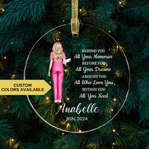 Nurse Ornament, New Nurse Gift, Nurse Christmas Ornament, RN Gift, BSN Gift, Graduation Ornament, Graduation Gift, Nursing Graduation Gift