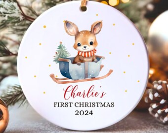 Baby's First Christmas Ornament, Custom Baby Name Gifts, Baby 1st Xmas Ornament, Baby Shower Gift, Newborn Baby Ornament, New Baby Keepsake