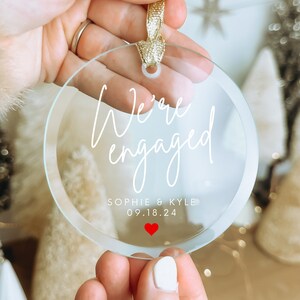 We&#39;re Engaged Engagement Gifts Engagement Ornament for Newly Engaged Gift Engaged Christmas Ornament Personalized Just Engaged Couples Gift