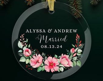Mr and Mrs Married Ornament Wedding Gifts for Couple Gift for Newlywed Gift Bridal Shower Gift Married Christmas Ornament Just Married Gift