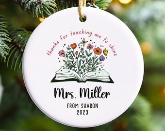 Teacher Christmas Ornament, Custom Teacher's Appreciation Gift, End of Year Teachers Gift, Thank you Daycare Teacher Gift, Teacher Gift Box