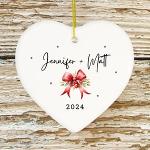 Our First Christmas Married Ornament, Wedding Ornament, Couple Ornament, Newlywed Christmas Gift, Mr and Mrs Ornament, Just Married Gift