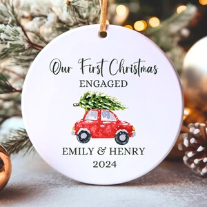 Engaged Christmas Ornament First Christmas Engagement Ornament Newly Engaged Keepsake Just Engaged Couple Ornament Unique Engagement Gifts