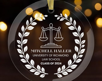 Lawyer Graduation Ornament, Lawyer Ornament, Lawyer Graduation Gift, Attorney Ornament, Law Student Gift, Class of 2024, Christmas Ornament