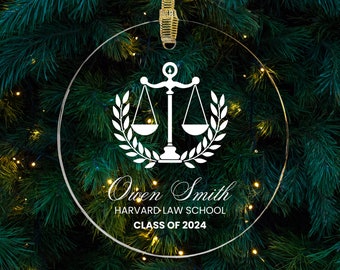 Lawyer Ornament, Custom Attorney Ornament, Law School Graduation Ornament, Law Student Gift Christmas Gift For Future Lawyer Graduation Gift