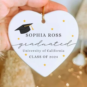 Personalized Graduation Ornament Class of 2024 Ornament High School Graduate Ornament School Graduation Ornament College Grad Senior Gift