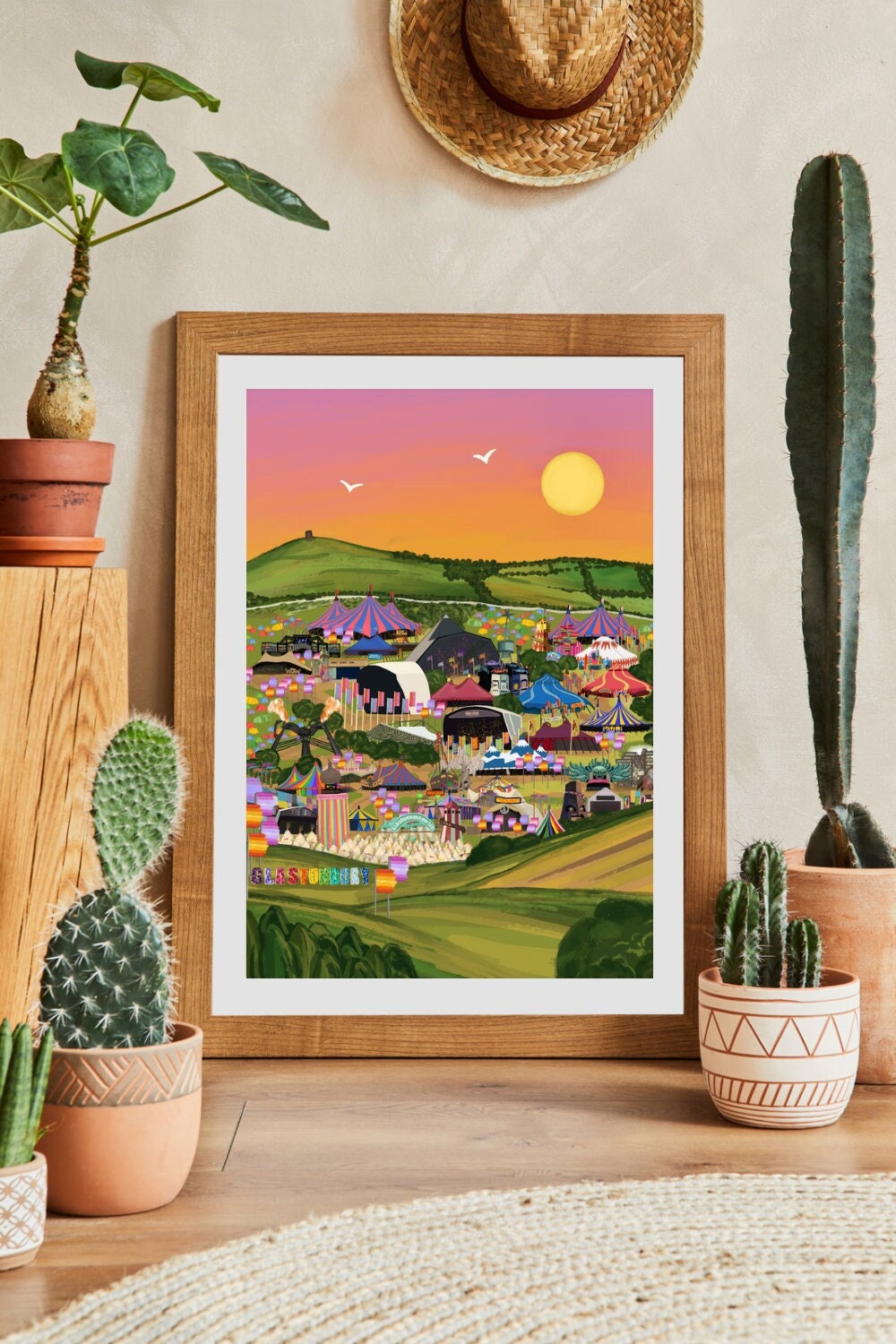 Glastonbury Festival Print Glasto Print Map of Glasto Print Festival