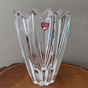 スウェーデン　クリスタル Orrefors Crystal Vase Vintage - Etsy