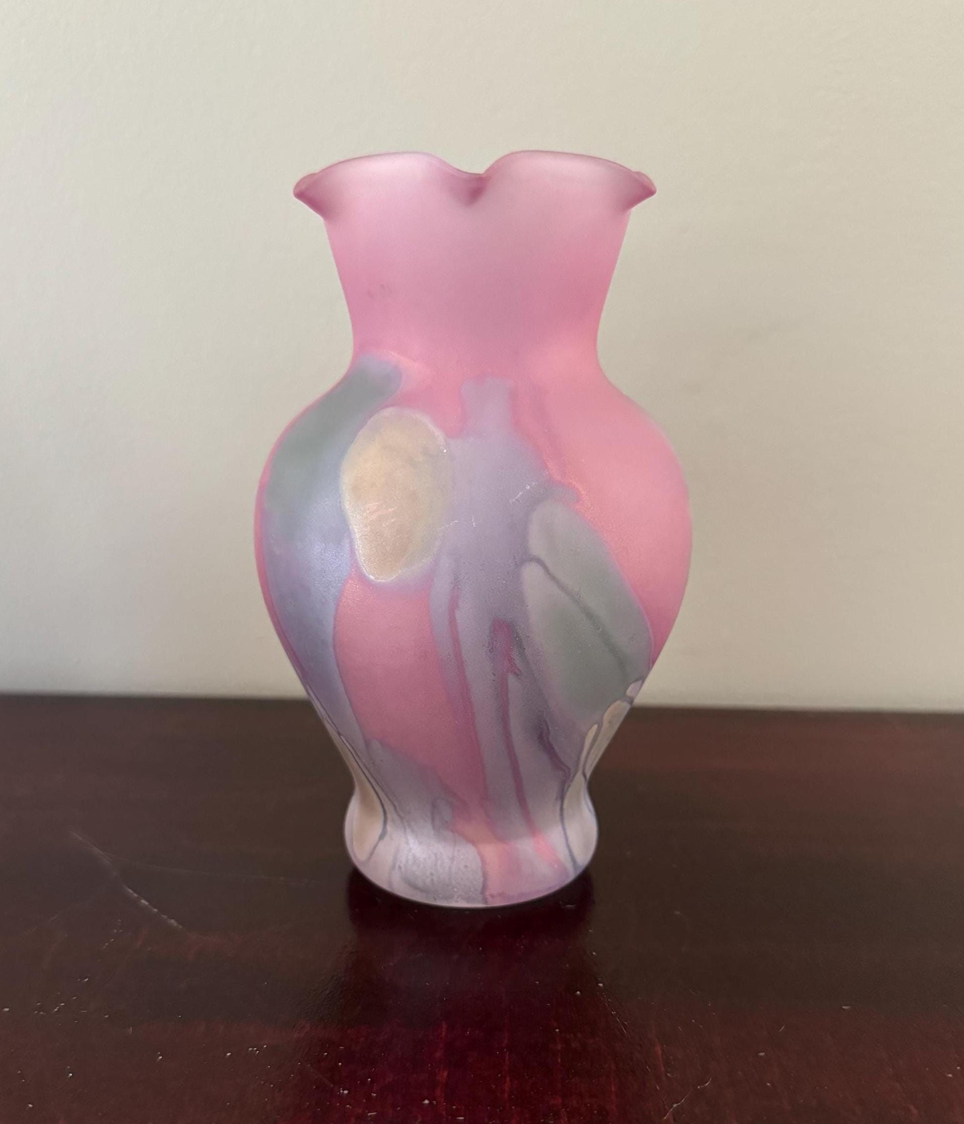 ● Reuven Glass ルーベングラス カナダ ヴィンテージ ガラス花瓶 Rueven Glass - Etsy