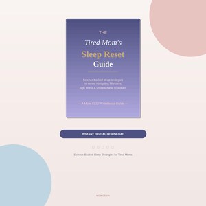 Tired Mom Sleep Reset Guide | Science-Backed Strategies (Digital Download)