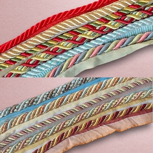 DERNIÈRE CHANCE 11 couleurs - Cordon brillant pour les lèvres avec lèvre Vendu par mètre | Corde chenille torsadée | Échantillon gratuit