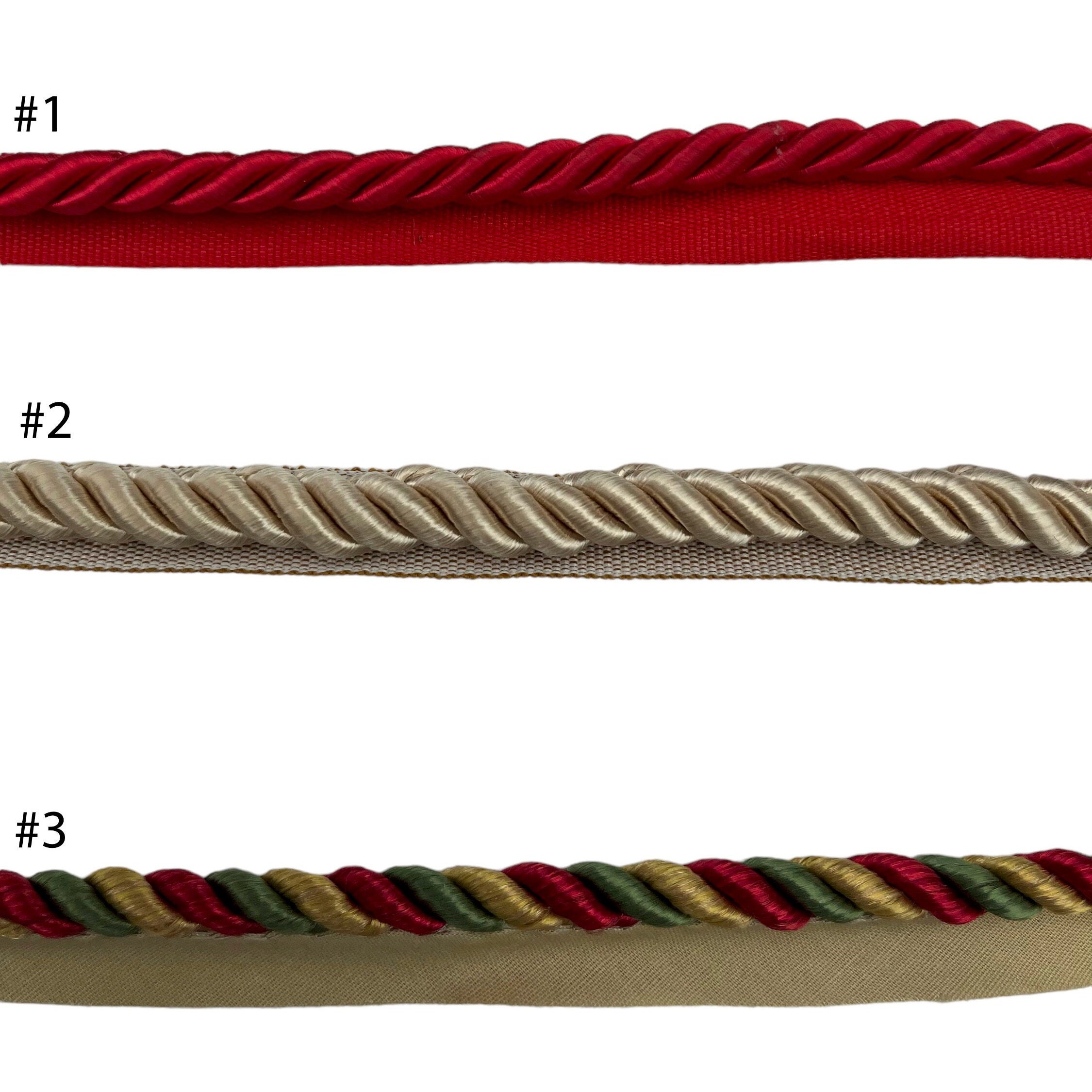 LAST CHANCE 11 Colors - Shiny Lip Cord W/ Lip Sold by the Yard ...