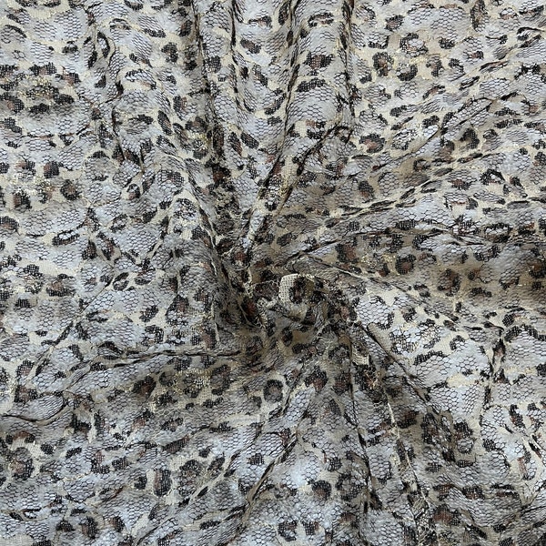 Cheetah Rigid Lace Sold by the Yard | Furniture | Garments | Free Swatch