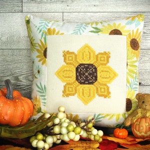 Sunflower Cross Stitch Pattern designed by Susan M. Harris