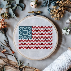 Wave Your Flag / Cross Stitch Pattern / Designed by Susan M. Harris