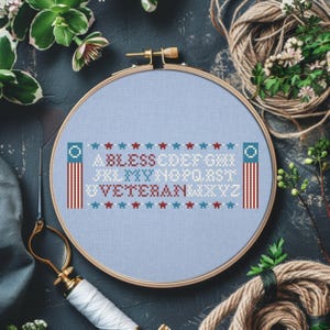 Bless My Veteran by Susan M. Harris / Cross Stitch Pattern