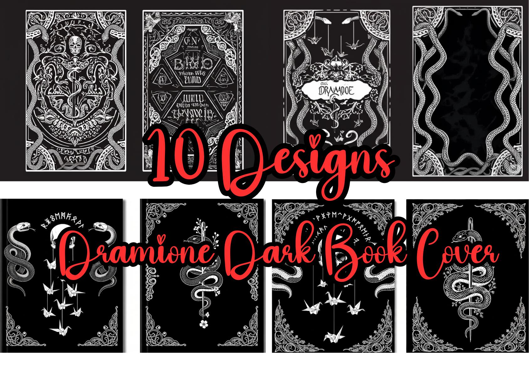 Dramione dark book cover design for self-binding projects / 10 Designs / PDF / Digital Products
