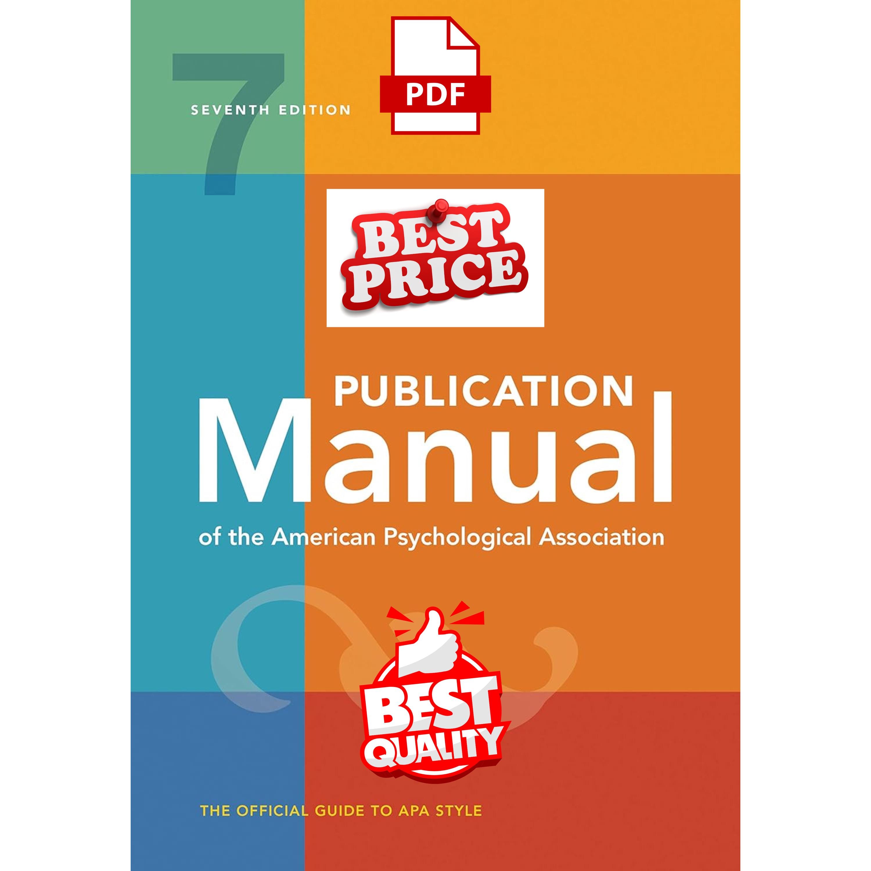Publication Manual of the American Psychological Association (APA), 7th Edition – Complete eBook /  Publication Manual 7th Edition