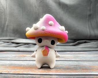 Mushroom Pixie 3D Printed Fidget Figure