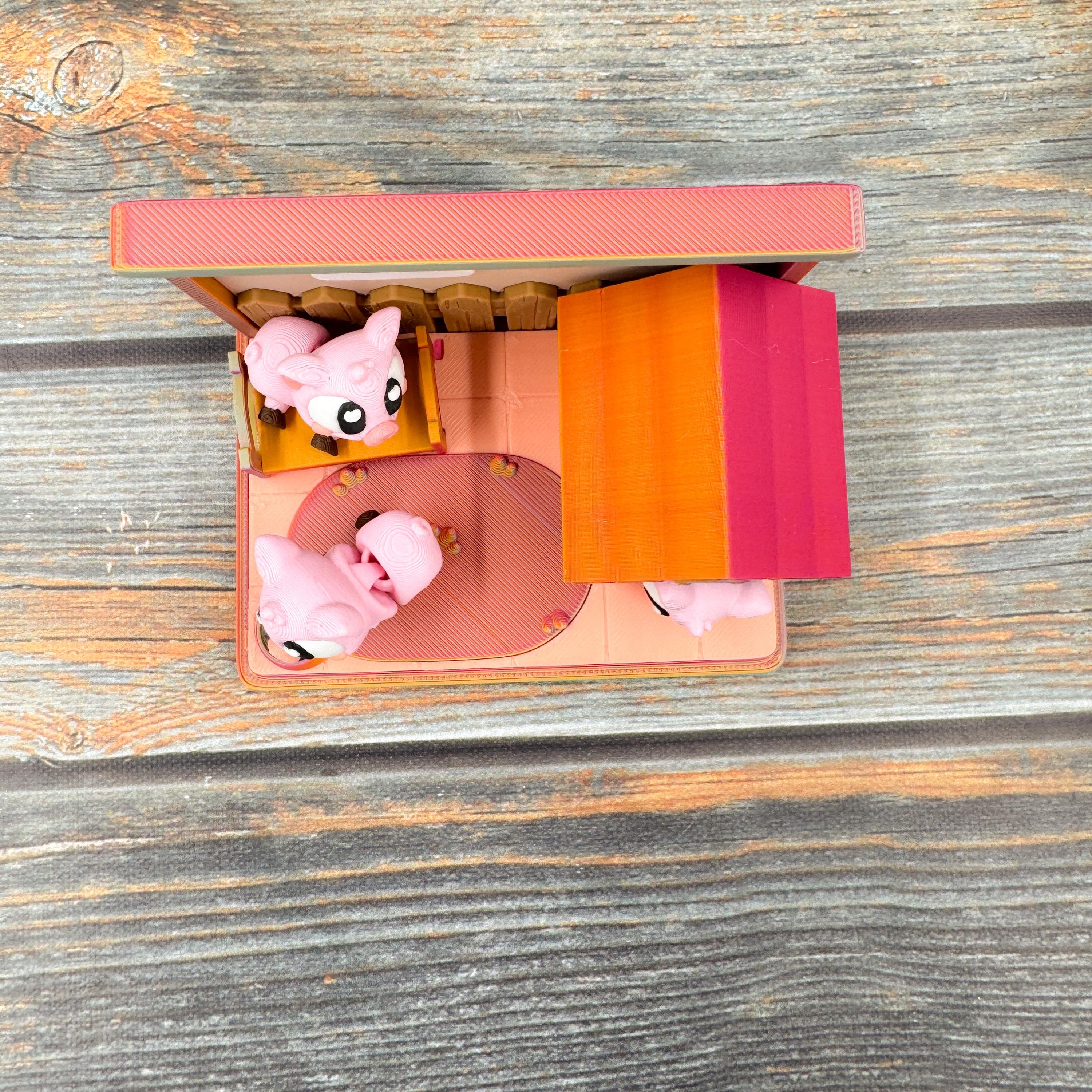 Mud Fidget Mud Pen + 3 Pigs Articulated 3D Printed Fidget Figure - Etsy