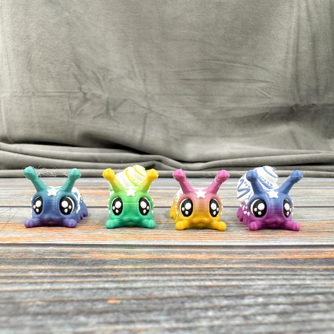 Astral Slug & Snail Articulated 3D Printed Fidget Figures - Etsy