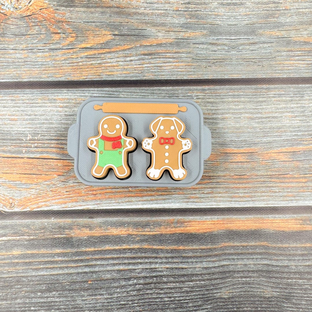 Gingerbread Family Tin 3D Printed Clicker Fidget - Etsy