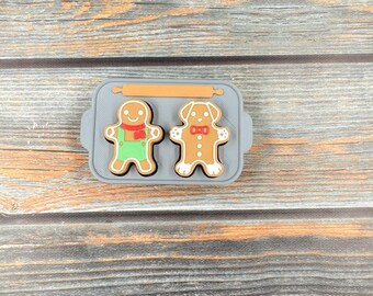 Gingerbread Family Tin 3D Printed Clicker Fidget