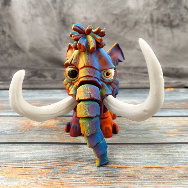 Woolly Mammoth Articulated 3D Printed Fidget Figure