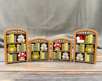 Cozy Book Nook Bookcase 3D Printed Clicker Fidgets