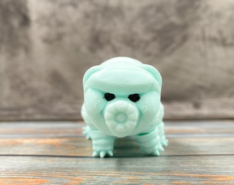 Tardigrade in Frost Articulated 3D Printed Fidget Figure